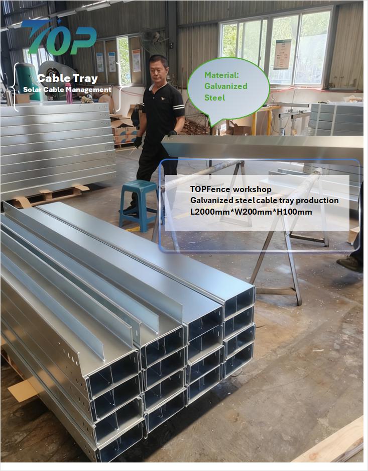 Produktion og forsendelse af galvaniseret solcellekabelbakke