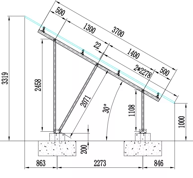 Ground Solar Mounting Racking System